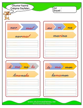 m sesi Grubu Çalışma Sayfaları